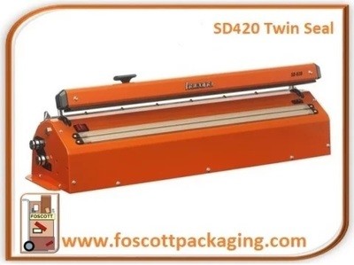 SD420 Hacona®  Heavy Duty Impulse Heat Sealer with Twin Seal &amp; Cutter. £990.00 Exc Vat