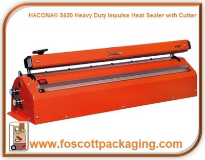S620 Hacona®  Heavy Duty Impulse Heat Sealer with Cutter. £1176.00 Exc Vat