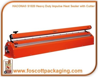 S1020 Hacona®  Heavy Duty Impulse Heat Sealer with Cutter. £1897.00 Exc Vat