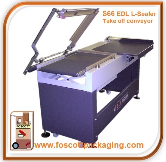 S66 Model EDL John Quinn L-Sealer, Single Wire (Impulse) with conveyor take off, Price on request.