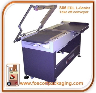 S66 Model EDL John Quinn L-Sealer, S66 3 Wire (Impulse) with conveyor take off, Price on request.