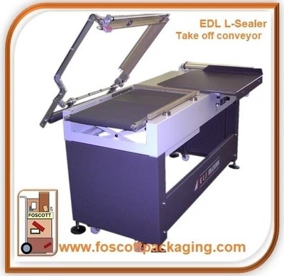 S121 Model EDL John Quinn L-Sealer, 3 Wire - Seal / cut / seal (Impulse) with conveyor take off​, Price on request.