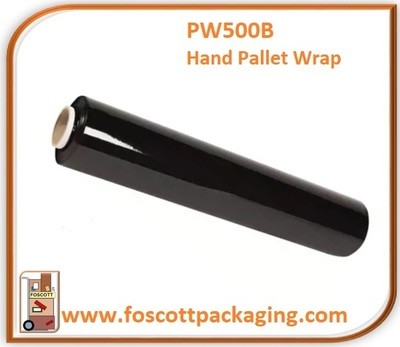 PW500B​ Hand Pallet Wrap (Box of 6) - Black - Foscott Packaging, £67.20 + Vat