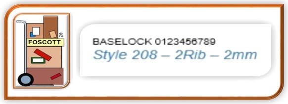Z208 Baselock Rubber Type Style 200 Medium Number set