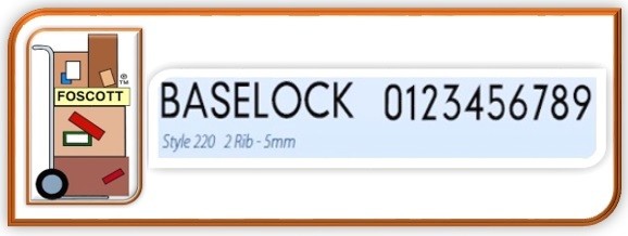 A220 Baselock Rubber Type Style 200 Medium Letter set