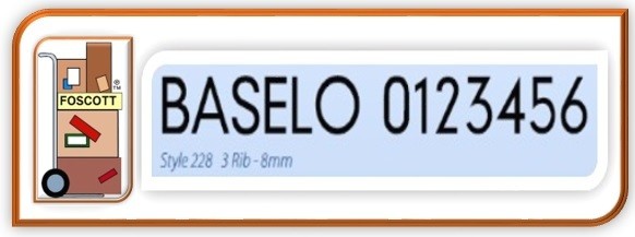Z228 Baselock Rubber Type Style 200 Medium Number set