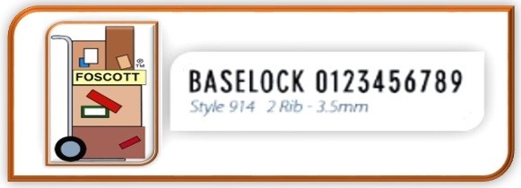 Z914 Baselock Rubber Type Style 900 Condensed Number set
