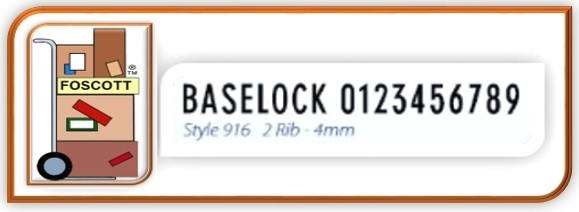 Z916 Baselock Rubber Type Style 900 Condensed Number set