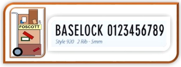 Z920 Baselock Rubber Type Style 900 Condensed Number set