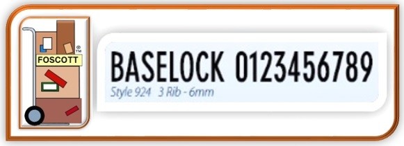 Z924 Baselock Rubber Type Style 900 Condensed Number set