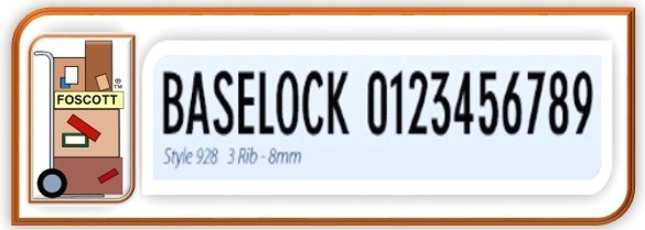 A928 Baselock Rubber Type Style 900 Condensed Letter set