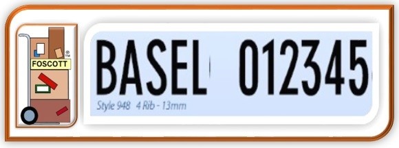 Z948 Baselock Rubber Type Style 900 Condensed Number set