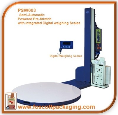 PSW003 Optimax® Power Pre-stretch Pallet Wrapping Turntable With Integrated Digital Weighing Scales, £10630.00 + Vat