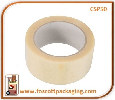 CSP50 PP Solvent Clear Tape​ 28mu, £57.96 + Vat