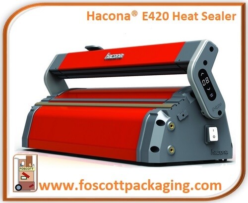 E420 Hacona E-Type Digitally controlled 400mm impulse heat sealer. £1643.00 Exc Vat