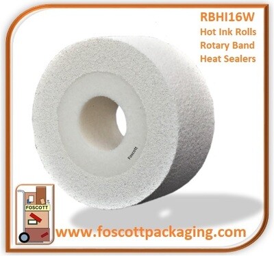 RBHI16W Hot Ink Rolls, White, Rotary Band Heat Sealers - Pack of 10 inked rolls.  £80.00 Exc Vat