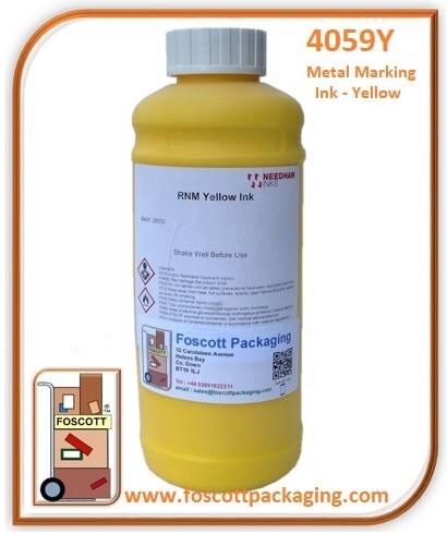 4059Y Metal Marking Ink Refill, 1 ltr, Yellow, £49.50 + Vat