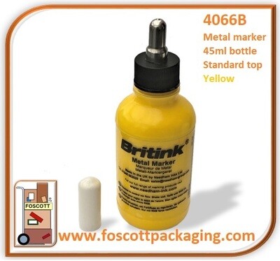 4066B Metal Marker Bottle 45ml, Standard Tops (STD) - Yellow, £49.95 + Vat