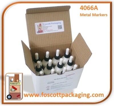 4066AHD Metal Marker Bottle 45ml, Heavy Duty Tops - White, £54.95 + Vat