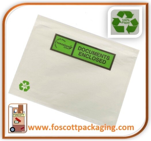 A4PDE Tenzalopes Green, Made from 100% paper, Biodegradable Documents Enclosed Wallets, £35.50 + Vat