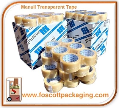 MAN50HC​ Manuli® Hot Melt Clear Tape, Carton 36 Rolls, £36.97 + Vat