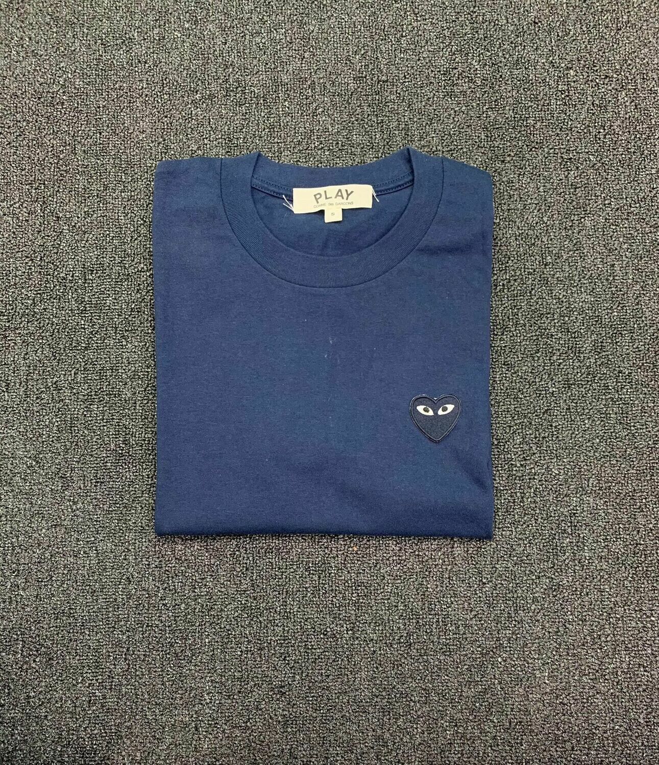 navy blue cdg shirt