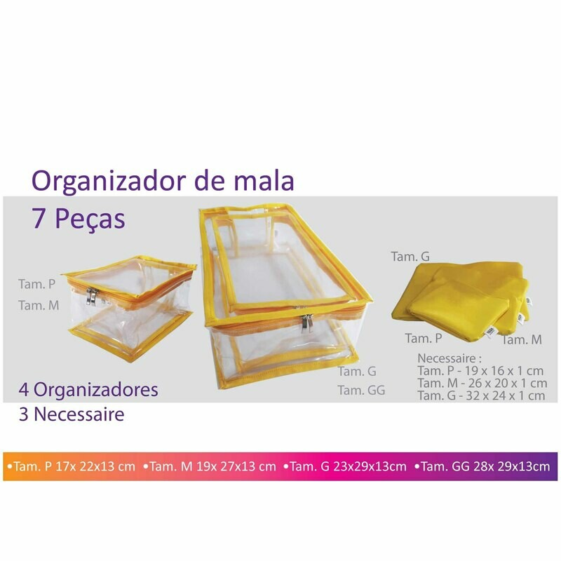Organizadores de Mala  7 Peças