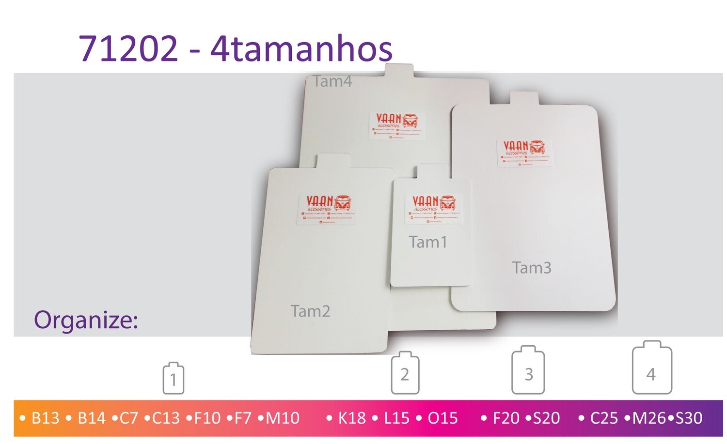 Gabarito - 4 tamanhos