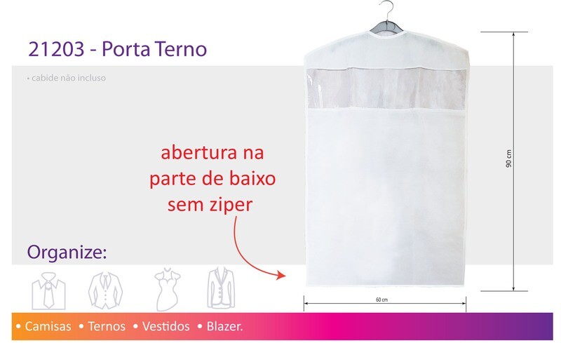 Porta Terno sem ziper
