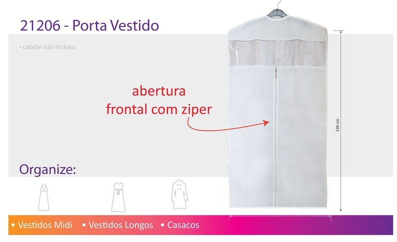 Porta Vestido com Ziper