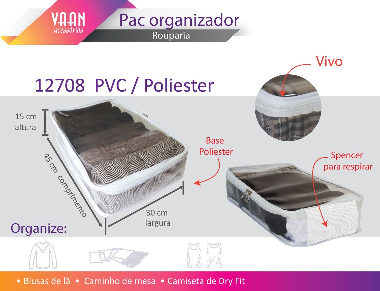 Pac Organizador com vivo