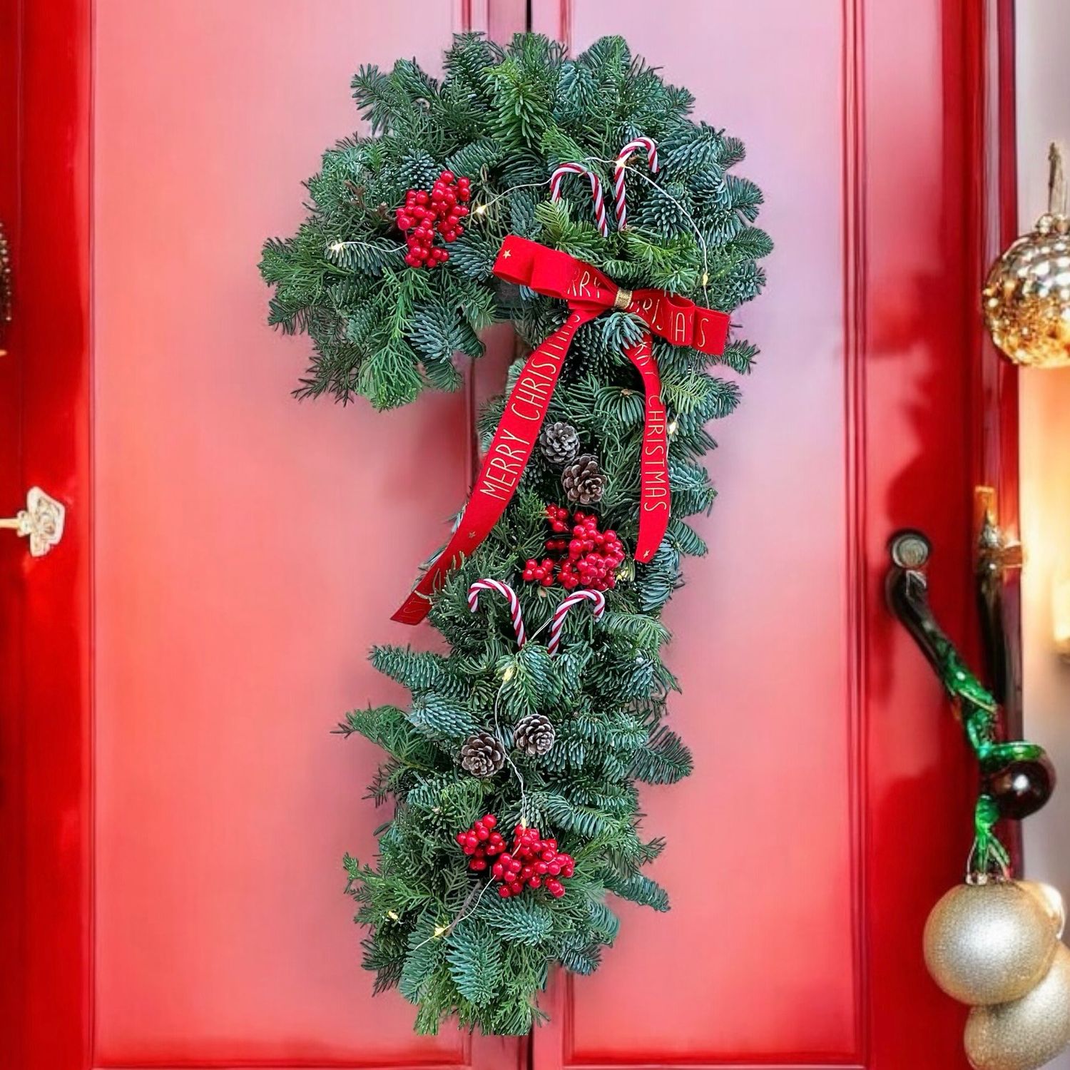 Candy Cane Wreath (Fresh)