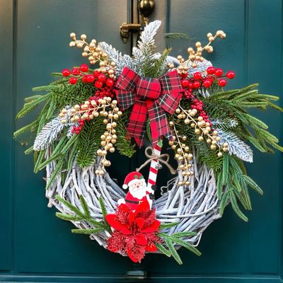 Santa’s Merry Welcome Wreath (Artificial)