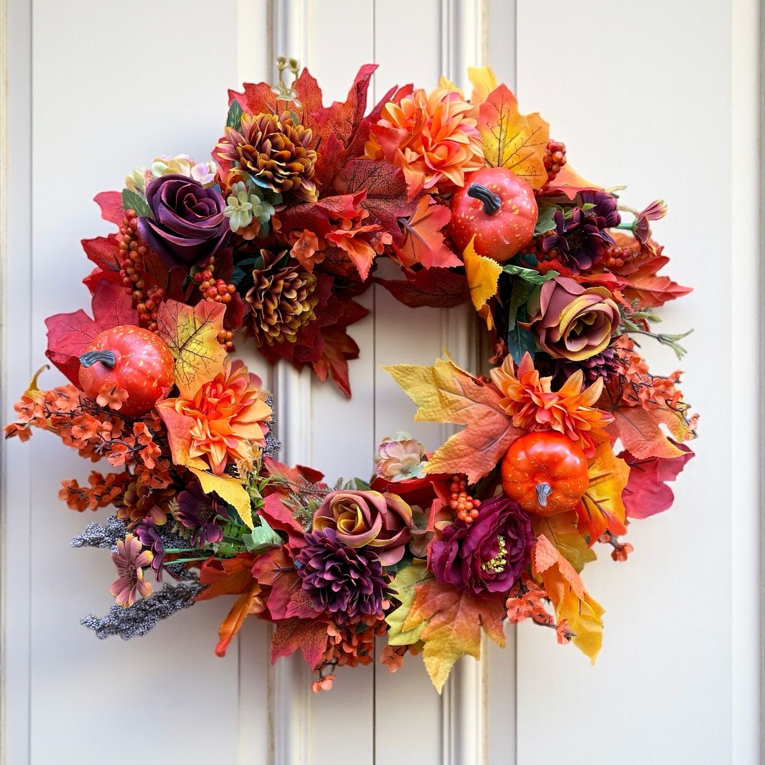 Pumpkin Autumn Wreath (Artificial)
