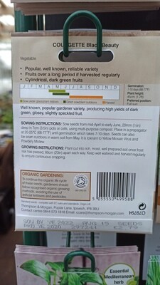 Organic - Courgette Black Beauty