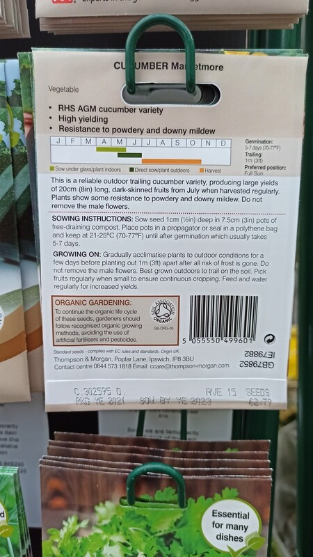 Organic - Cucumber Marketmore