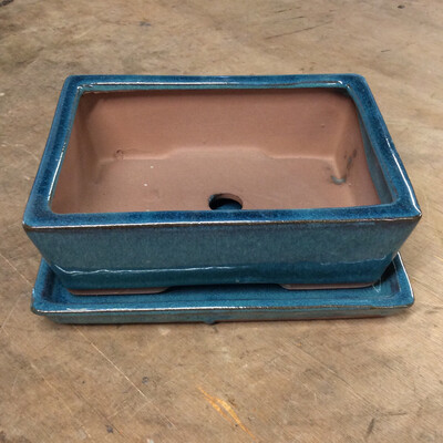 Bonsai Ceramic Pot For Indoors With Saucer