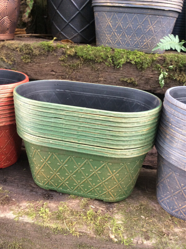 Green Oval Pot