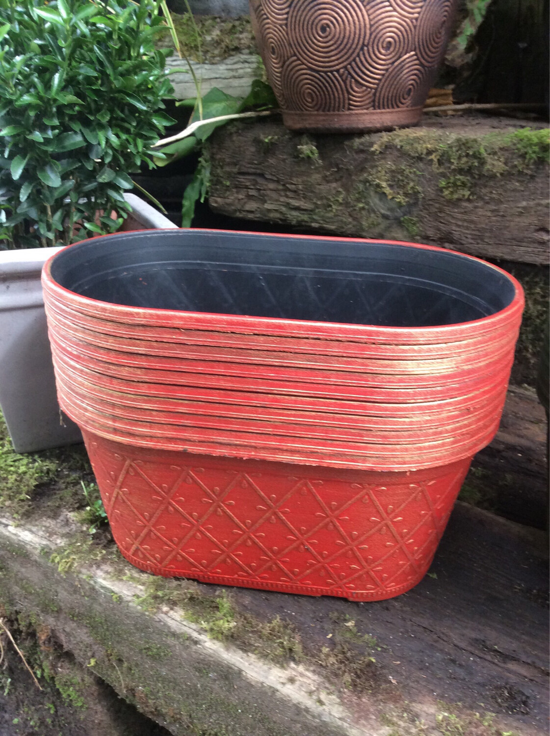 Red Oval Pot