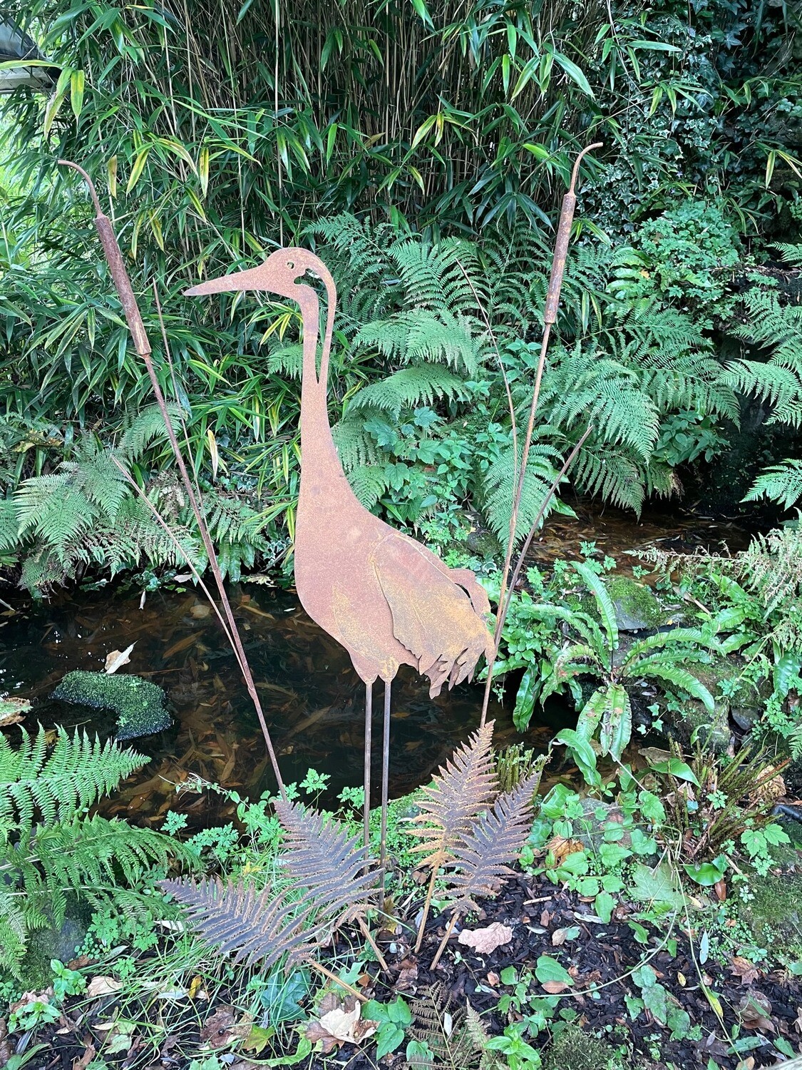 Decorative Steel Crane 60cmx36 Cm X130cm Height