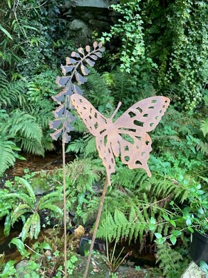 Decorative Steel Butterfly 22 Cm X14 Cm X150 Cm Height