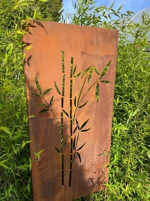 Decorative Bamboo Steel Plate Bamboo Garden …150x79 Cm Steel Plate