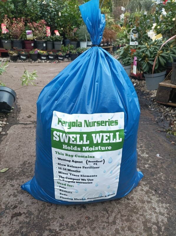 35 Lt Swell Well Compost, 12 Months slow release fertiliser All major and minor nutrients +wetting agent . For use when planting ,and in pots ,baskets etc Good compost will give excellent results 35 Lt Swell Well Compost, 12 Months slow release fertiliser All major and minor nutrients +wetting agent . For use when planting ,and in pots ,baskets etc Good compost will give excellent results