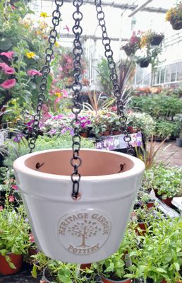 Heritage Garden Ceramic Hanging Pots (Medium)