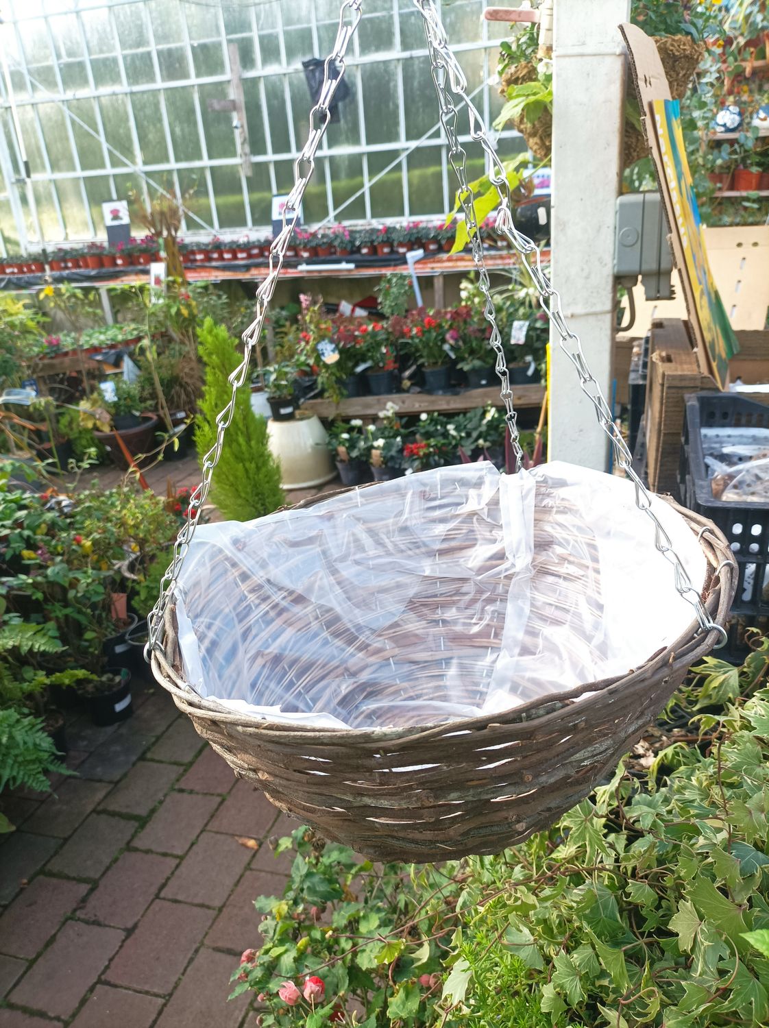 16 Inch Wicker Hanging Basket