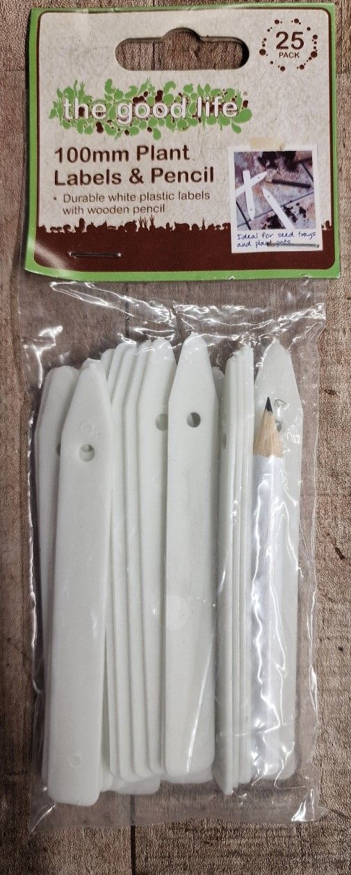 10cm Plastic Plant Labels &amp; Pencil
