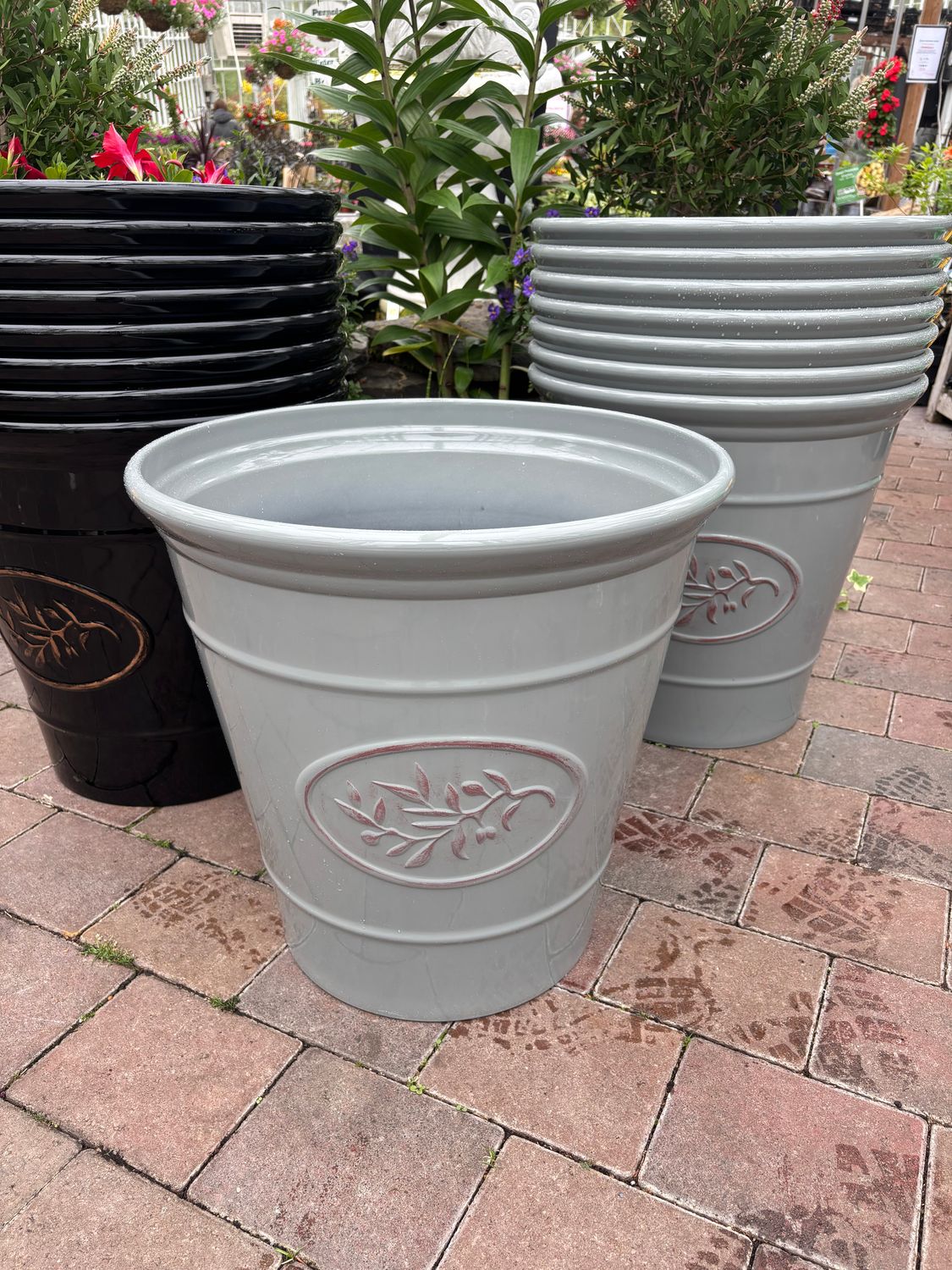Grey Olive Planter 55cm