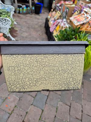 Crackle Window Box 30cm Ceramic White