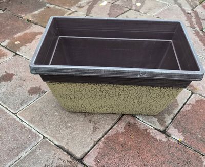 Crackle Window Box 30cm Ceramic White