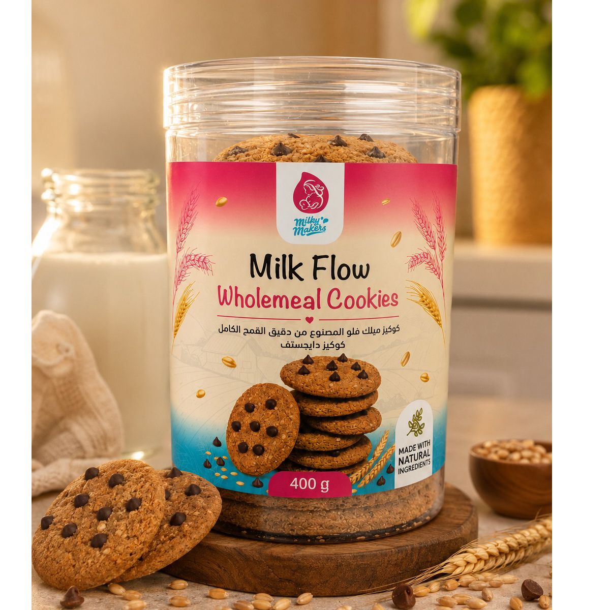 Milk Flow Wholemeal Cookies